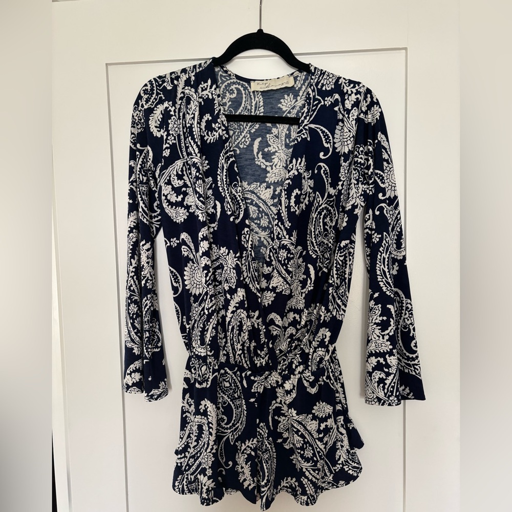 Cute long sleeve micro shorts romper